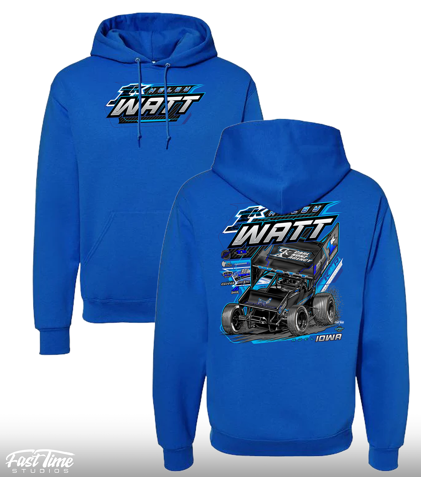 2025 Car Design Hoodie Royal Blue