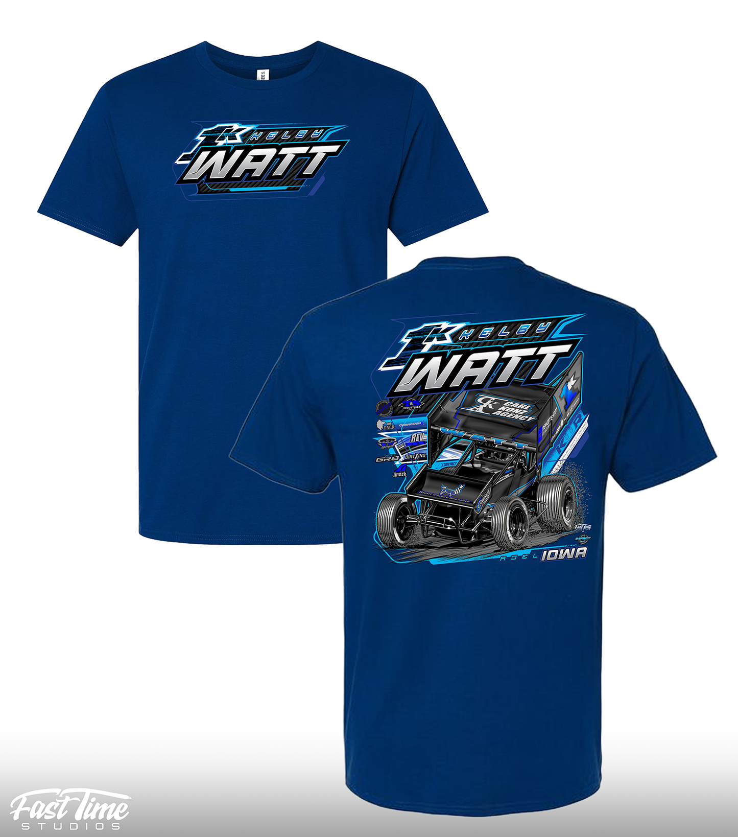 2025 Car Design T-Shirt Royal Blue