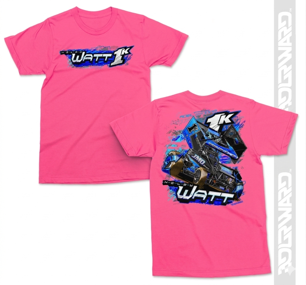 2026 Car Design T-Shirt Safety Pink